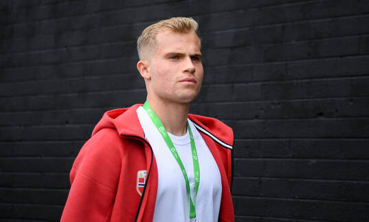 Aleksander Andresen of Norway arrives