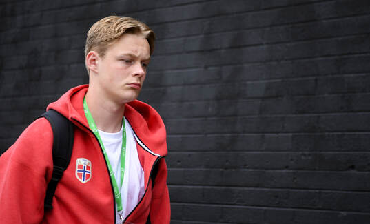 Simen Vatne Haram of Norway arrives