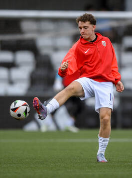Edvin Austbo of Norway warms-up