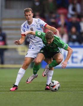 Filip Loftesnes-Bjune of Norway in action against Aodhan