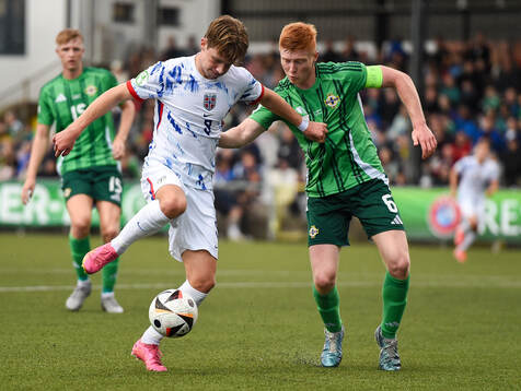 Benjamin Faraas of Norway in action against Gallagher
