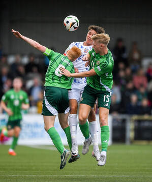 Daniel Braut of Norway in action against Gallagher Lennon,