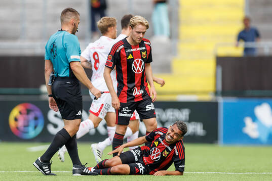 Östersunds Erick Brendon Pinheiro Da Silva har ont
