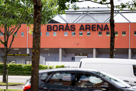 Detaljbild exteriört på Borås arena
