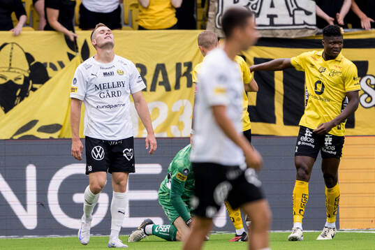 Mjällbys Jacob Bergström deppar