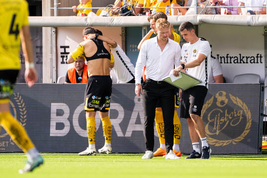 Elfsborgs manager Oscar Hiljemark och assisterande tränare