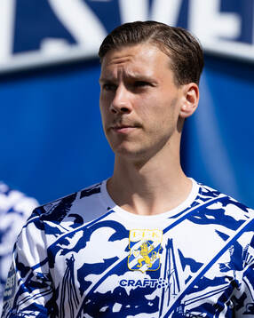 IFK Göteborgs Lucas Kåhed innan fotbollsmatchen i