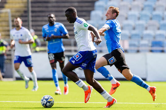 IFK Norrköpings Yahya Kalley och Halmstads Joel Allansson