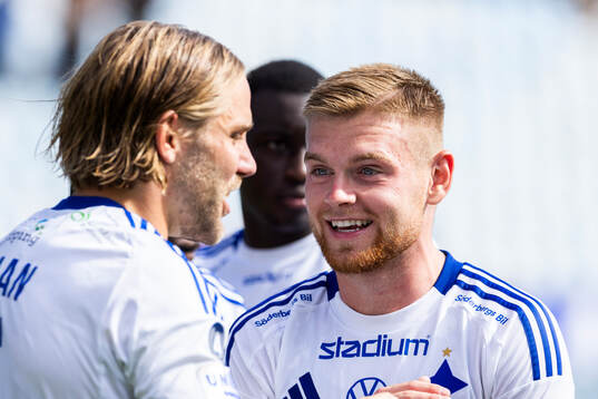 IFK Norrköpings Dino Salihovic jublar med Christoffer Nyman