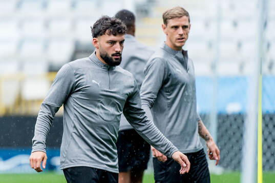 Sead Haksabanovic and Søren Rieks of Malmö FF