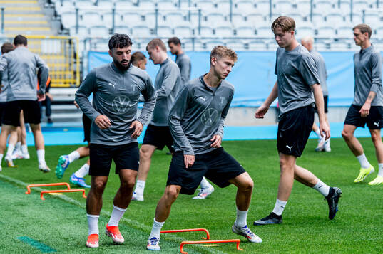 Sead Haksabanovic and Hugo Bolin of Malmö FF