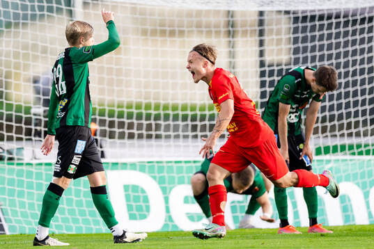 Landskronas Vincent Sundberg jublar