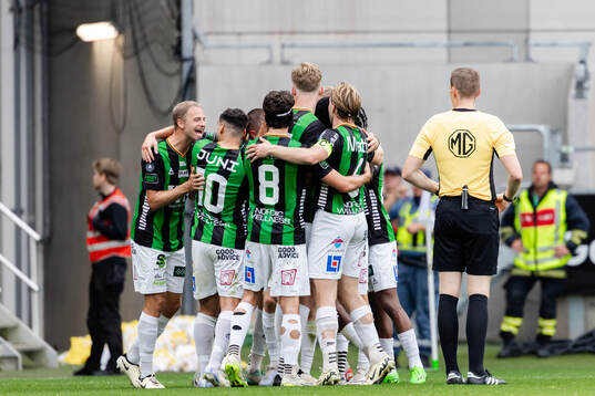 GAIS spelare jublar