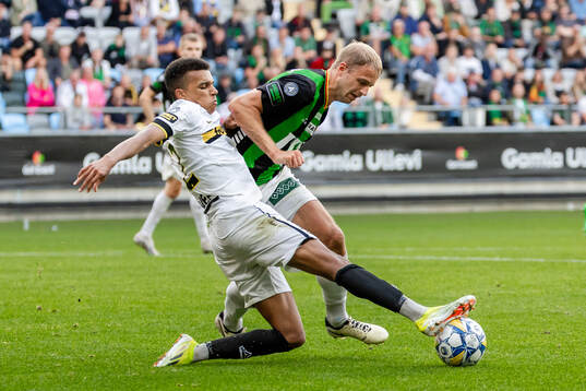 AIKs Rui Manuel Muati Modesto och GAIS Gustav Lundgren