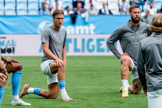 Erik Botheim and Pontus Jansson of Malmö FF