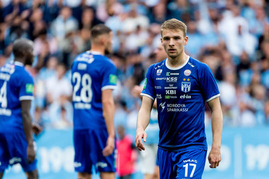 Dan I Soylu of Klaksvik looks dejected