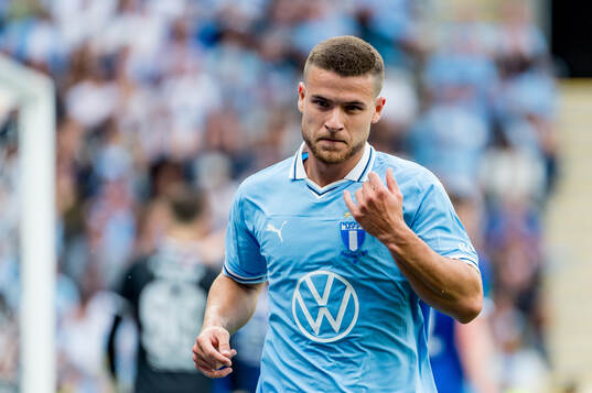 Gabriel Busanello of Malmö FF looks dejected