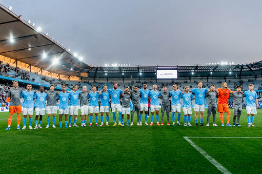 Players of Malmö FF celebrate