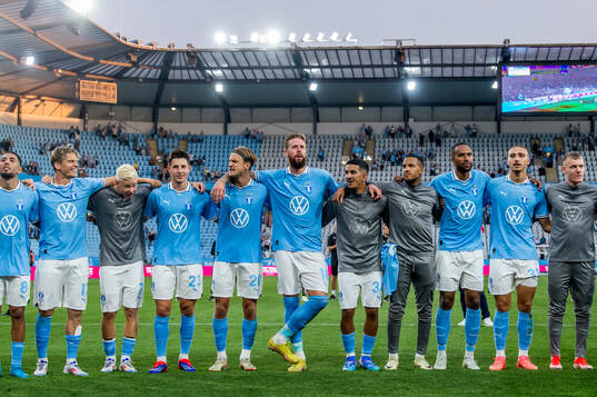 Players of Malmö FF celebrate