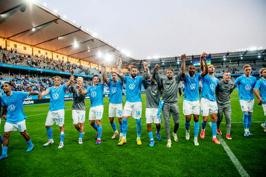 Players of Malmö FF celebrate