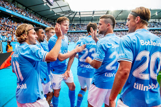 Players of Malmö FF celebrate