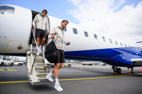 goalkeeper Sebastian Banozic and Johan Hammar