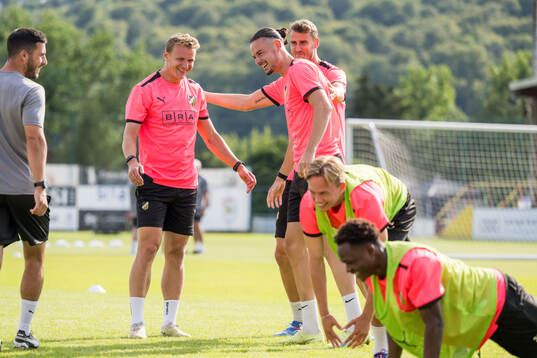 Marius Lode, Amor Layouni and Johan Hammar of Häcken