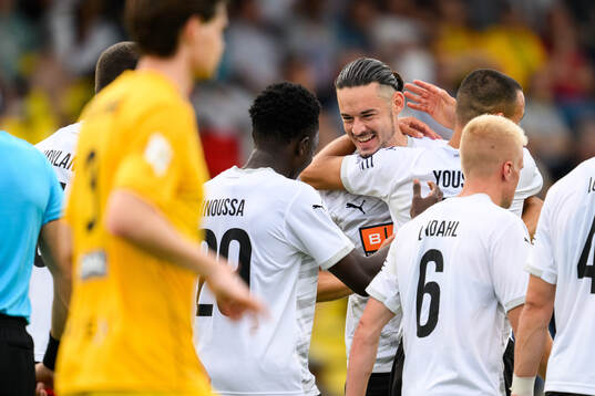 Amor Layouni of Häcken celebrates
