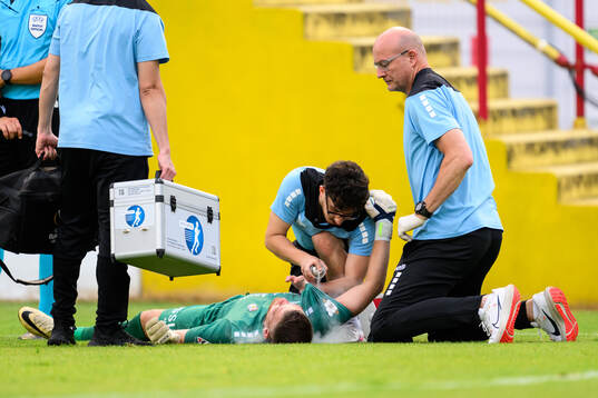 Didier Desprez of Diddeleng receives medical treatment
