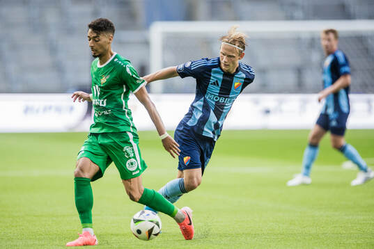 Sofiane Daham of Progress Niederkorn and Tobias Gulliksen