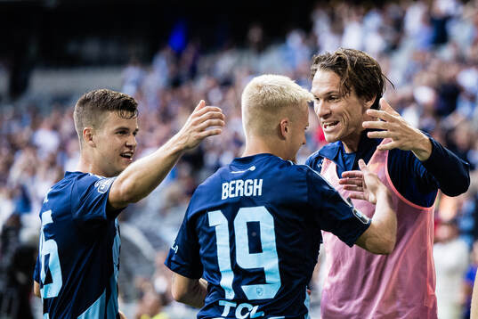Samuel Dahl, Viktor Bergh and Albin Ekdal of Djurgården