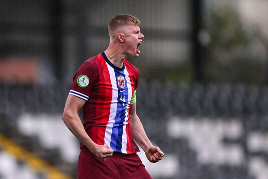 Simen Vatne Haram of Norway celebrates