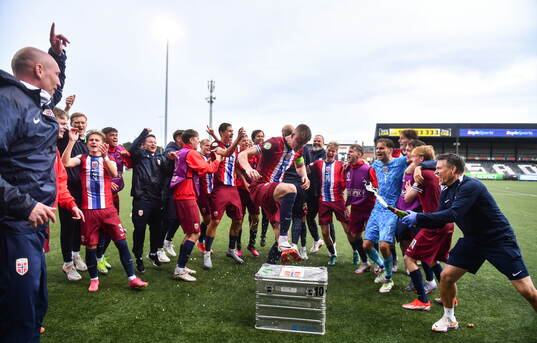 Norway players celebrate their victory in the FIFA Under-20