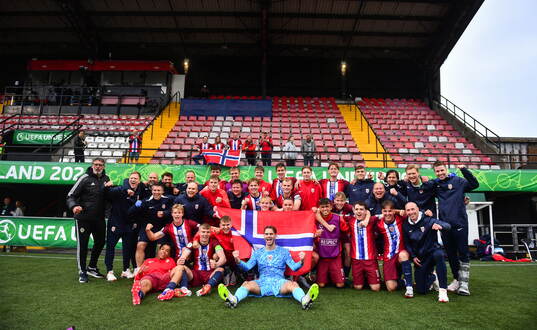 Norway players celebrate their victory in the FIFA Under-20