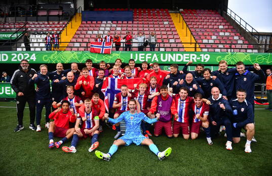 Norway players celebrate their victory in the FIFA Under-20