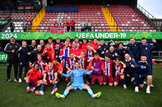 Norway players celebrate their victory in the FIFA Under-20