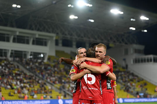 Simon Hedlund of Elfsborg celebrates with teammates