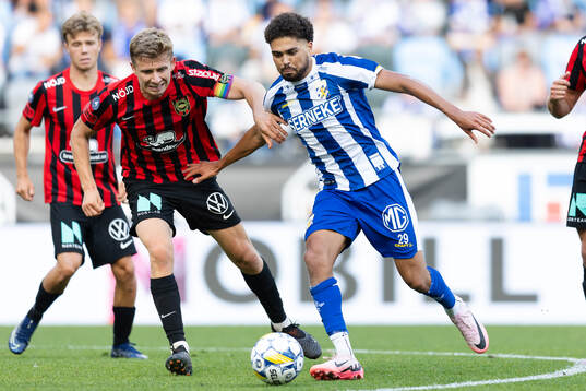 Brommapojkarnas Ludvig Fritzson och IFK Göteborgs Thomas