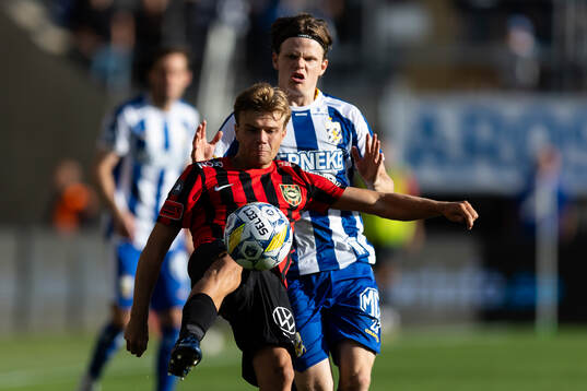 Brommapojkarnas Wilmer Odefalk och IFK Göteborgs Kolbeinn
