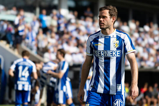 IFK Göteborgs Emil Salomonsson innan fotbollsmatchen i