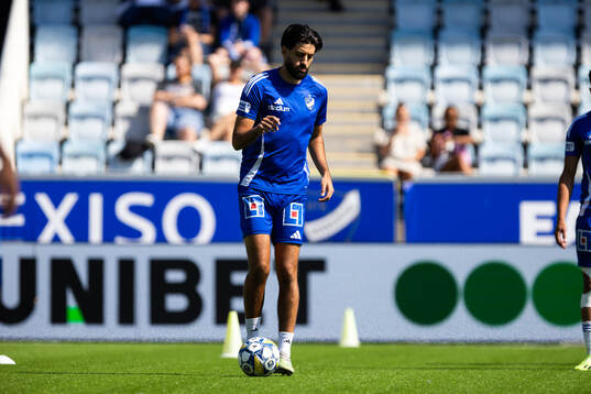 IFK Norrköpings Kristoffer Khazeni på uppvärmningen