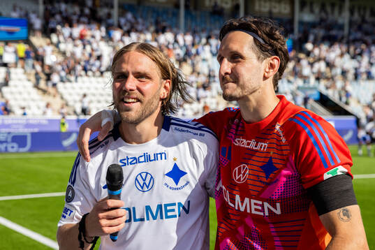 IFK Norrköpings Christoffer Nyman och målvakt David Mitov