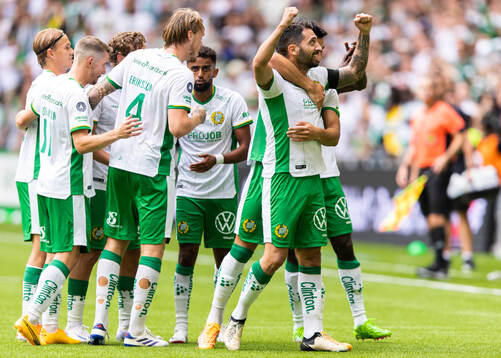 Hammarbys Nahir Besara jublar
