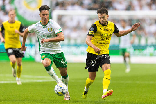 Hammarbys Deniz Gul och Mjällbys Colin Rösler