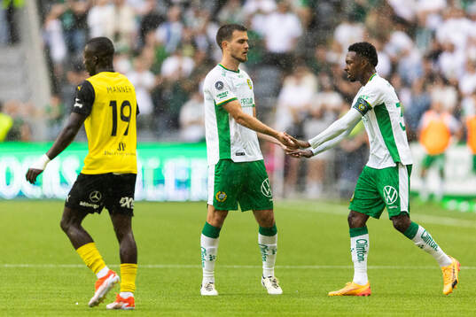 Hammarbys Pavle Vagic och Shaquille Pinas