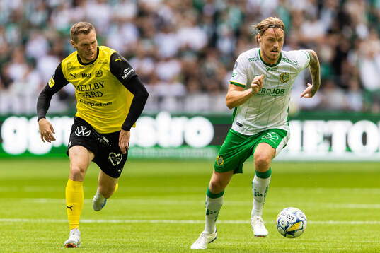 Mjällbys Jacob Bergström och Hammarbys Victor Eriksson