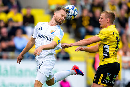 Djurgårdens Jacob Larsson och Elfsborgs Per Frick