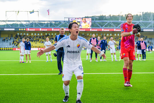 Djurgårdens Keita Kosugi jublar