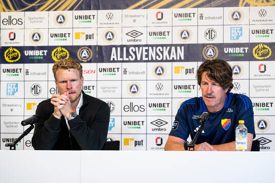 Elfsborgs manager Oscar Hiljemark och Djurgårdens tränare