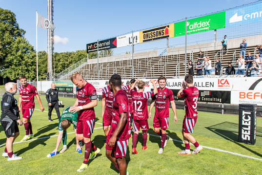 Gefle spelarna jublar